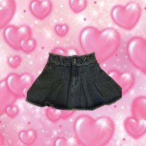 Stylish y2k coquette Denim pleated Skirt